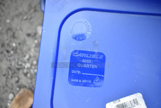 ALL ONE MONEY! Lot of Approximately 40 BRAND NEW SCRATCH AND DENT! Blue Poly Drop In Bin Lids. 16 Carlisle 3058160 Smart Lid 1/4 Size Soft Food Pan Cover, 12 Carlisle 10232B60 Smart Lid 1/2 Size Soft Food Pan Cover, 12 Carlisle 10212B60 Smart Lid Full Size Soft Food Pan Cover - Image 4 of 12