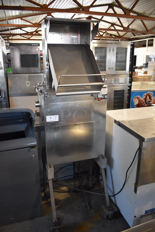 Butcher Boy CMF-S Stainless Steel Commercial Floor Style Compact Frozen Meat Flaker on Commercial Casters. 230 Volts, 3 Phase. 27x25x73 - Image 4 of 9
