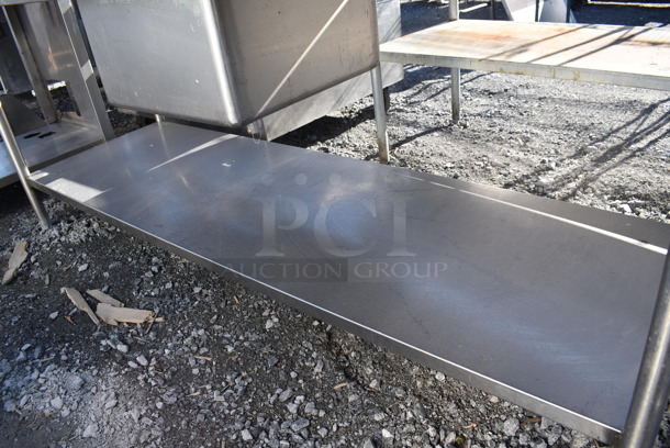 Stainless Steel Table w/ Sink Bay, Faucet, Handles and Under Shelf. 84x30x41. Bay 20x20x12 - Image 4 of 4