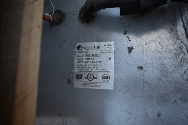 BRAND NEW IN CRATE! Randell 9986AR Stainless Steel Commercial Cold Pan Drop In. Does Not Come w/ Remote Compressor. - Image 5 of 9