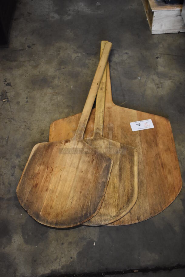 3 Various Wooden Pizza Peels. Includes 22x42x0.5. 3 Times Your Bid! - Image 1 of 3