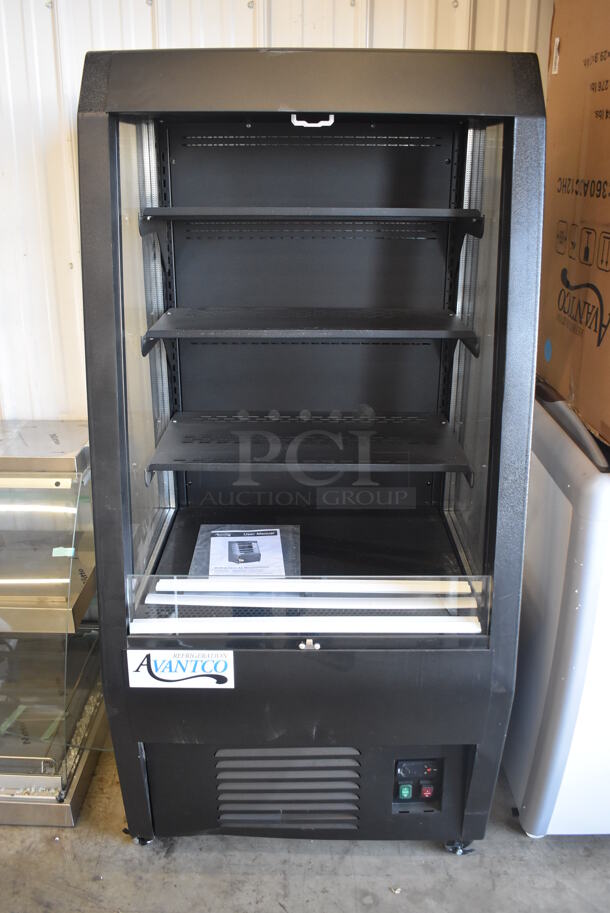 BRAND NEW SCRATCH AND DENT! Avantco 189BMAC26HC Metal Commercial Open Grab N Go Merchandiser on Commercial Casters. 110-120 Volts, 1 Phase. 28x26x59.5. Tested and Working! - Image 4 of 11
