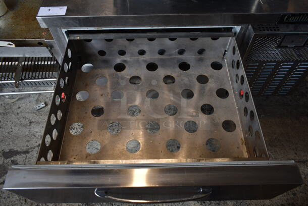 Continental D48GM Stainless Steel Commercial 2 Drawer Chef Base on Commercial Casters. 115 Volts, 1 Phase. Tested and Working! - Image 6 of 9