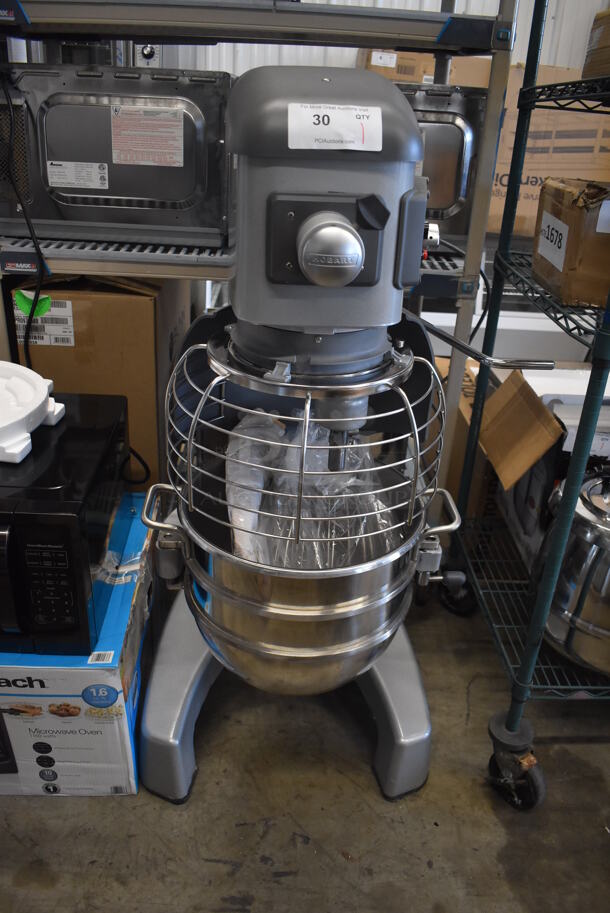 BRAND NEW SCRATCH AND DENT! Hobart Legacy HL300 Metal Commercial Floor Style 30 Quart Planetary Dough Mixer w/ Stainless Steel Mixing Bowl, Bowl Guard, Whisk, Paddle and Dough Hook Attachments. Consignor Has Stated That This Unit Has Transmission Issues. 100-120 Volts, 1 Phase. 23x30x50 - Image 2 of 11