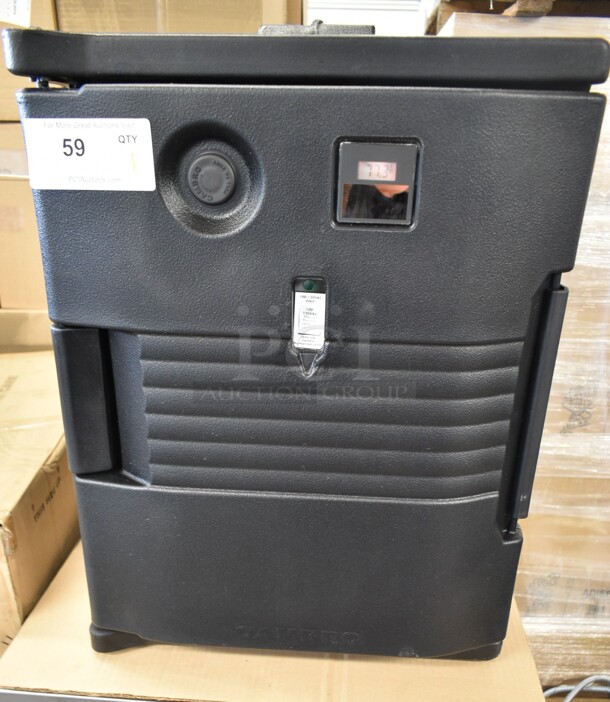 BRAND NEW! Cambro CAM6000 47620 Ultra Pan Carrier® Black Front Loading Insulated Electric (110V, degrees F) Food Pan Carrier - 6 Full-Size Pan Max Capacity. Tested and Working! - Image 2 of 7