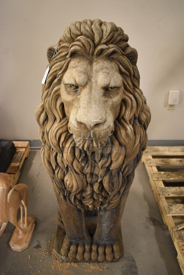 FANTASTIC Stone Barbary Lion Statue - Image 1 of 9