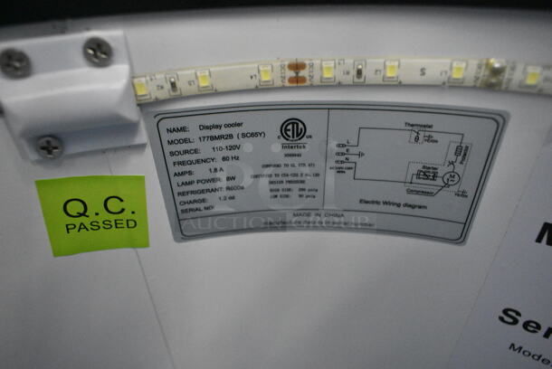 BRAND NEW SCRATCH AND DENT! Galaxy 177BMR2B Barrel Merchandiser Refrigerator - 2.25 cu. ft. 110-120 Volts, 1 Phase. Tested and Working! - Image 6 of 6