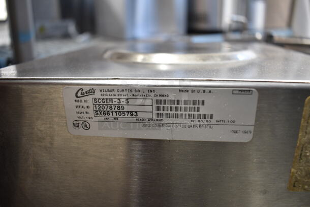 Curtis SCGEM-3 Stainless Steel Coffee Satellite Server and Curtis SCGEM-3-5 Server Stand. No Lid.  - Image 3 of 6