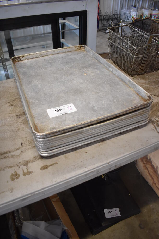 10 Metal Full Size Baking Pans. 18x26x1. 10 Times Your Bid! - Image 3 of 4