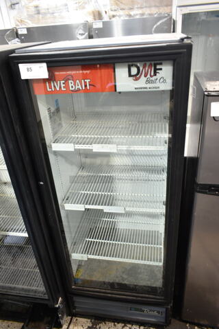 2017 True GDM-12-HC Metal Commercial Single Door Reach In Cooler Merchandiser w/ Poly Coated Racks. 115 Volts, 1 Phase. Tested and Working!