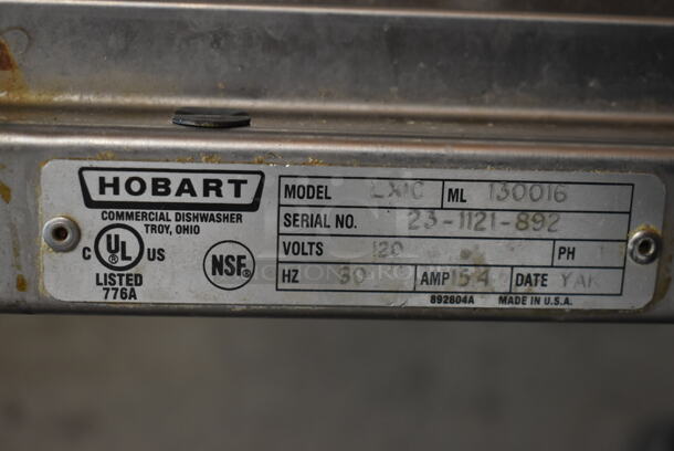 Hobart LXIC LXi Stainless Steel Commercial Undercounter Dishwasher. 120 Volts, 1 Phase. - Image 6 of 6