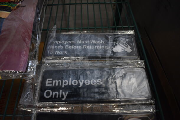 10 Various BRAND NEW! Signs; 2 Public Restrooms, 2 No Smoking, 3 Employees Only and 3 Employees Wash Hands. 9x3. 10 Times Your Bid! - Image 3 of 3