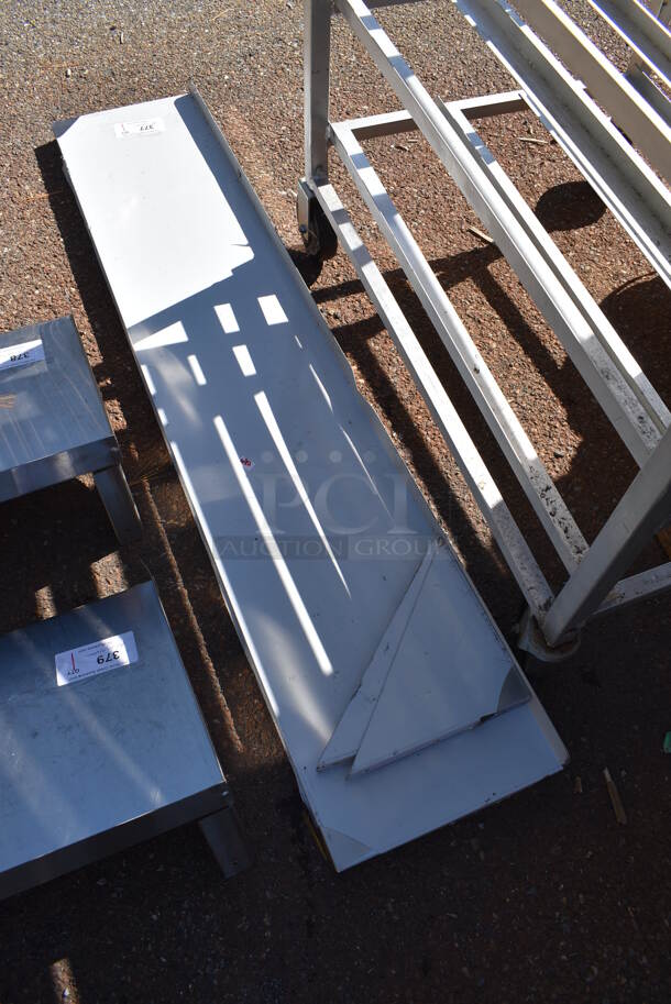 BRAND NEW! Stainless Steel Shelf w/ 2 Wall Mount Brackets. 60x12x3 - Image 4 of 4