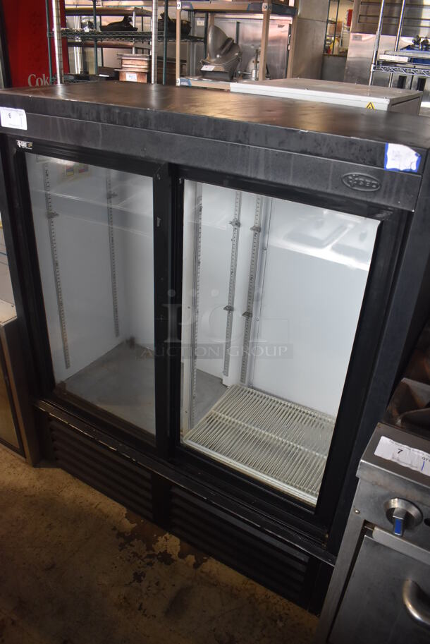 QBD DC4154SL Metal Commercial 2 Door Reach In Cooler Merchandiser. 120 Volts, 1 Phase. 47x21x55. Tested and Powers On But Does Not Get Cold