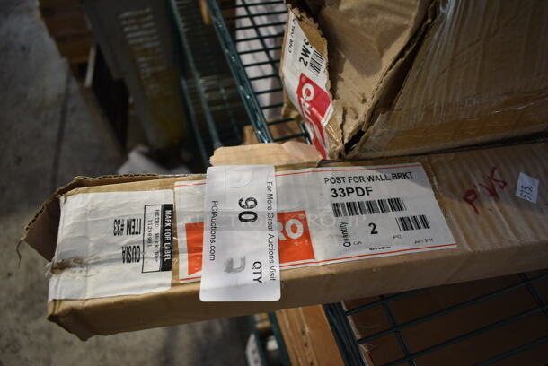 ALL ONE MONEY! BRAND NEW Lot of Box of 2 Metro Chrome Finish Brackets and Box of 2 Metro Chrome Finish Poles - Image 4 of 6