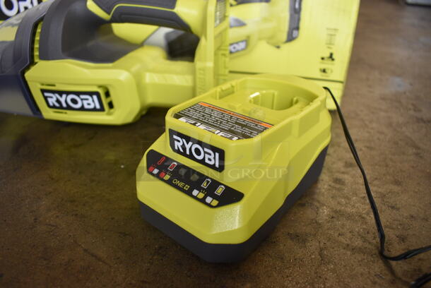 IN ORIGINAL BOX! Ryobi Handheld Battery Powered Vacuum w/ Charger. Missing Battery Pack. 16x6x6 - Image 2 of 5