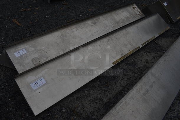 Stainless Steel Shelf w/ Wall Mount Brackets. 84x12x10