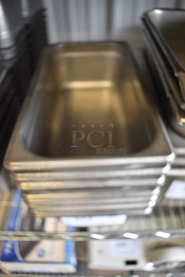 7 Stainless Steel 1/3 Size Drop In Bins. 1/3x4. 7 Times Your Bid! - Image 2 of 3