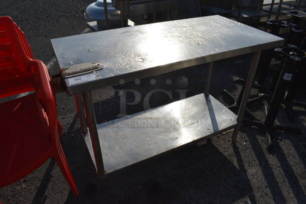 Stainless Steel Table w/ Can Opener Mount and Metal Under Shelf. 48x24x34 - Image 2 of 3