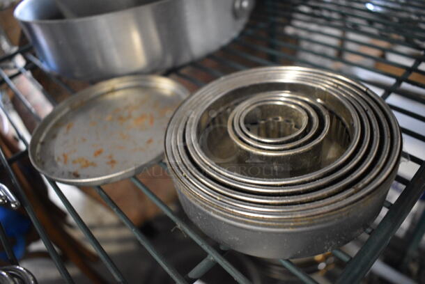 ALL ONE MONEY! Lot of Metal Cutters in Metal Tin! 5x5x2 - Image 2 of 3