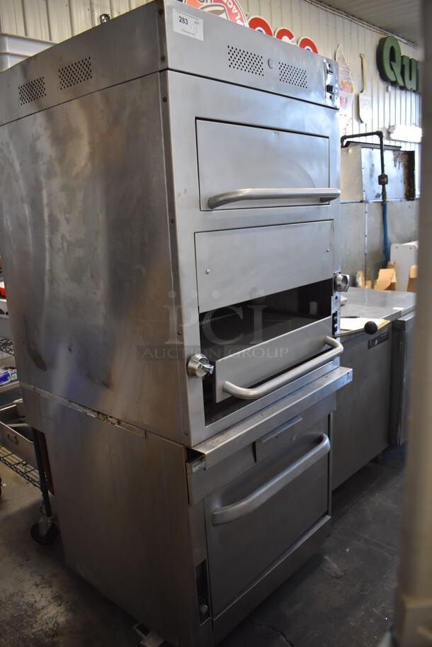 Southbend Platinum Metal Commercial Natural Gas Powered Vertical Upright Broiler. 32x43x75