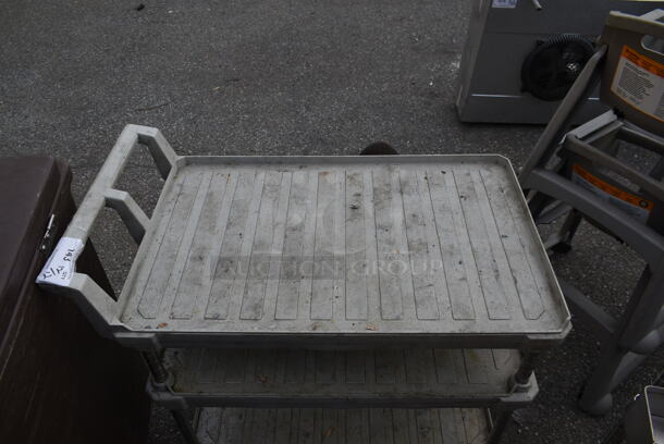 Gray Poly 3 Tier Cart on Commercial Casters. - Image 2 of 4