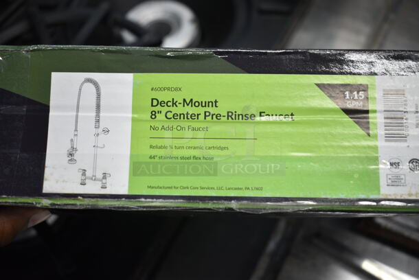 2 BRAND NEW IN BOX! Items Including Regency 600PRD8X 1.15 GPM Deck-Mounted Pre-Rinse Faucet with 8" Centers and Regency 600PRA12 Pre-Rinse Add-On Faucet with 12" Swing Spout. 2 Times Your Bid!  - Image 5 of 6