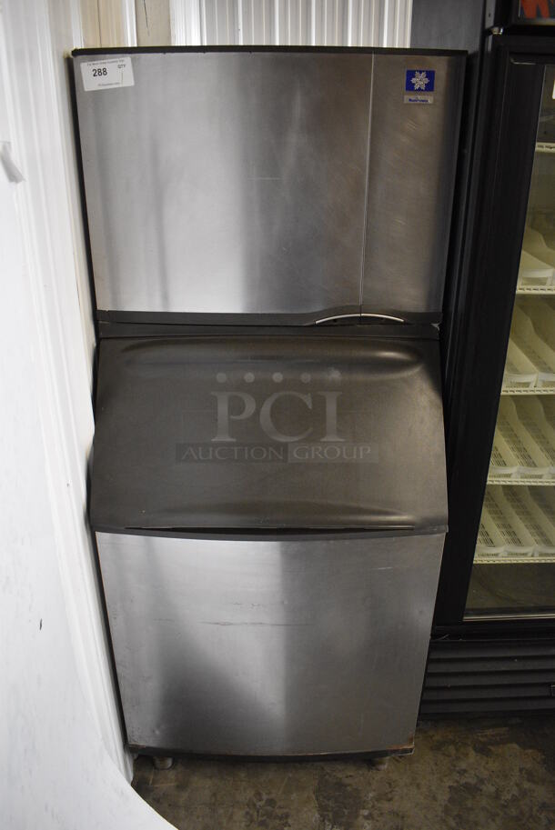 Manitowoc Model SY0454A Stainless Steel Commercial Ice Head on Commercial Ice Bin. 115 Volts, 1 Phase. 31x34x70 - Image 1 of 4