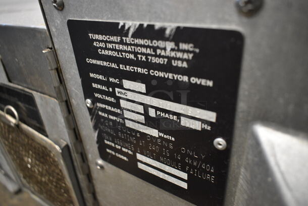2018 Turbochef HhC2020 Stainless Steel Commercial Countertop Electric Powered Conveyor Rapid Cook Oven. 208/240 Volts, 3 Phase.  - Image 7 of 12