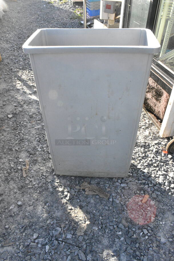 5 Rubbermaid Gray Poly Slim Jim Trash Cans. 5 Times Your Bid! - Image 1 of 2