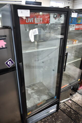 2020 True GDM-12-HC Metal Commercial Single Door Reach In Cooler Merchandiser w/ Poly Coated Racks. 115 Volts, 1 Phase. Tested and Working!