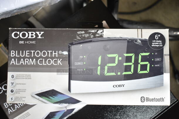 2 BRAND NEW! Coby CRABT-104 Bluetooth Alarm Clock. 2 Times Your Bid!  - Image 2 of 6