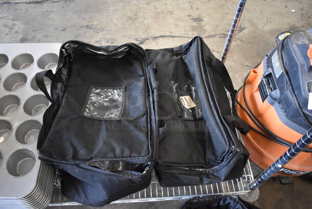 3 Various Black Poly Insulated Food Carrying Delivery Bags. Includes 21x12x11. 3 Times Your Bid! - Image 3 of 5