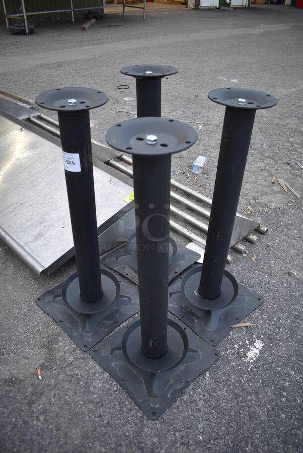 4 Black Metal Table Bases. 12x12x29. 4 Times Your Bid! - Image 2 of 3
