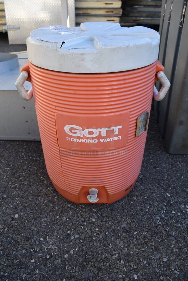 Gott Orange and White Poly Beverage Holder Dispenser. 14x12x19