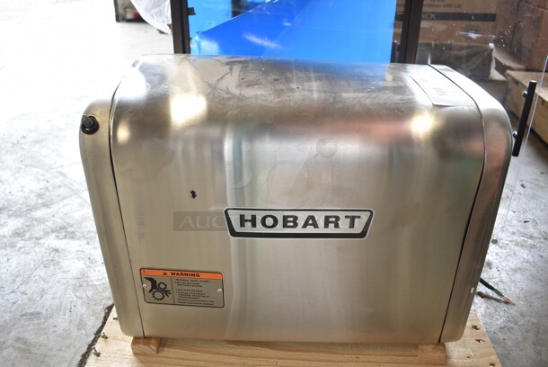BRAND NEW SCRATCH AND DENT! 2023 Hobart 4822 Stainless Steel Commercial Countertop #22 Meat Grinder / Chopper Base. 120 Volts, 1 Phase. Cannot Test Due To Cut Power Cord - Image 3 of 8