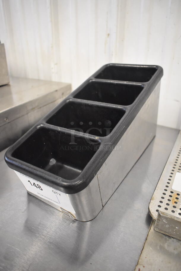 Server Stainless Steel Countertop 4 Compartment Holder. 6x13x7 - Image 2 of 3