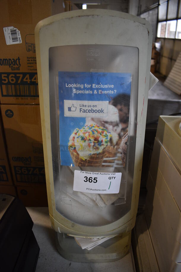 White and Clear Poly Napkin Dispenser. 9x7x25 - Image 1 of 2