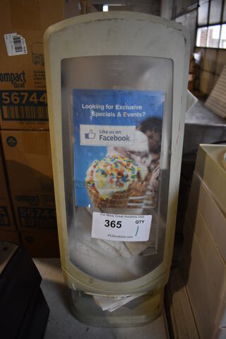 White and Clear Poly Napkin Dispenser. 9x7x25