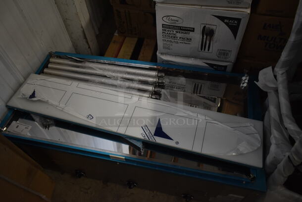 BRAND NEW SCRATCH AND DENT! 2023 Avantco 177STE3S Stainless Steel Commercial Electric Powered Three Pan Open Well Electric Steam Table with Undershelf. 120 Volts, 1 Phase. Tested and Working! - Image 3 of 5