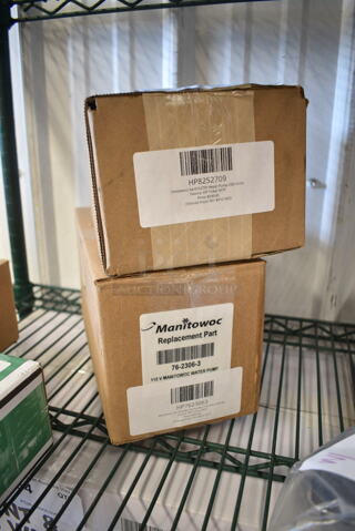 2 BRAND NEW SCRATCH AND DENT! Items; HP8252709 Manitowoc Ice 8252709 Water Pump 230-50/60 and HP7623063 Manitowoc Ice 7623063 Pump Wtr 115v 60hz 96d 6w. 2 Times Your Bid!