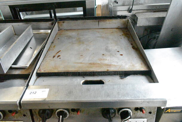 LATE MODEL! Garland Stainless Steel Commercial Countertop Natural Gas Powered Flat Top Griddle.  - Image 6 of 6