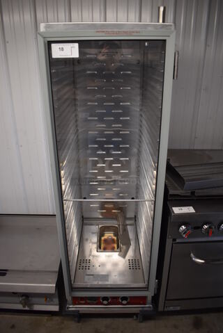 LIKE NEW! Avantco 177HPI1836 Stainless Steel Commercial Heated Holding Cabinet on Commercial Casters. 120 Volts, 1 Phase. 21x32x67. Tested and Working!