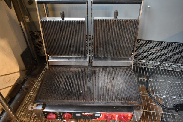 Sirman Stainless Steel Commercial Countertop Electric Powered Double Panini Press. Tested and Working! - Image 4 of 5