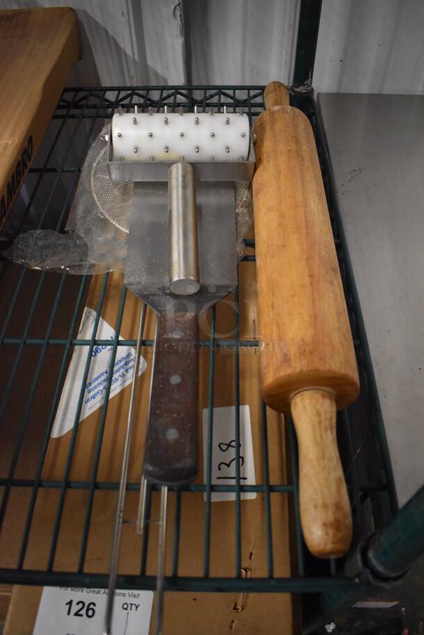 ALL ONE MONEY! Tier Lot of Various Items Including Utensils, Cambro Food Storage Lids, 2 Boxes of Blodgett 58013 and 2 Blodgett 6" Stainless Steel Legs - Image 2 of 8