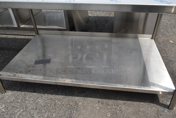 BRAND NEW SCRATCH AND DENT! Stainless Steel Commercial Counter w/ Sink Bay, Faucet, Handles and Under Shelf. - Image 5 of 8