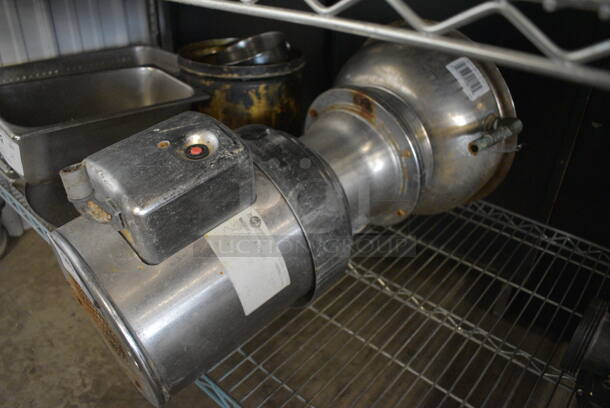 Insinkerator Model SS75-27 Stainless Steel Commercial Garbage Disposal. 115/208/240 Volts, 1 Phase. 14x14x24
