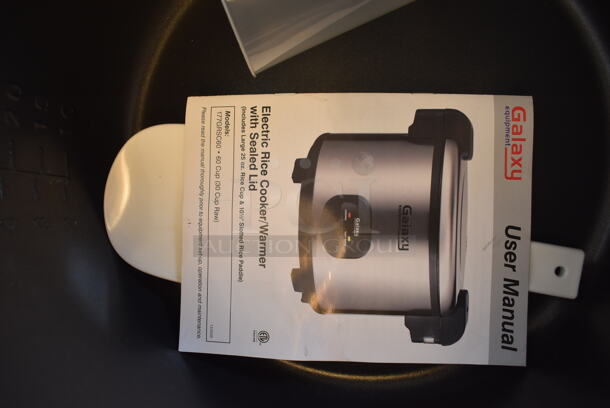 LIKE NEW! Galaxy 177GRCS60 60 Cup (30 Cup Raw) Sealed Electric Powered Metal Countertop Rice Cooker / Warmer. 120 Volts, 1 Phase. Used a Few Times at Trade Show as a Demonstration. 19x14x14. Tested and Working! - Image 5 of 7