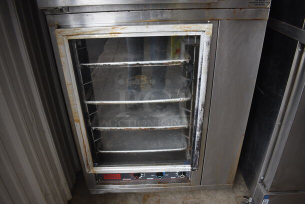 Lang Stainless Steel Commercial Electric Powered Half Size Convection Oven w/ Lower Proofer on Commercial Casters. 250 Volts, 1 Phase. 30x27x65 - Image 5 of 9