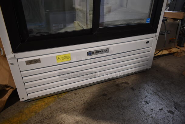BRAND NEW SCRATCH AND DENT! Beverage Air MT49-1-SD ENERGY STAR Metal Commercial 2 Door Reach In Cooler Merchandiser. Stock Picture Used as Gallery. 115 Volts, 1 Phase. Tested and Working! - Image 3 of 8